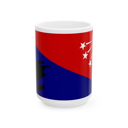 Flag of Central Province Papa New Guinea - White Coffee Mug-15oz-Go Mug Yourself