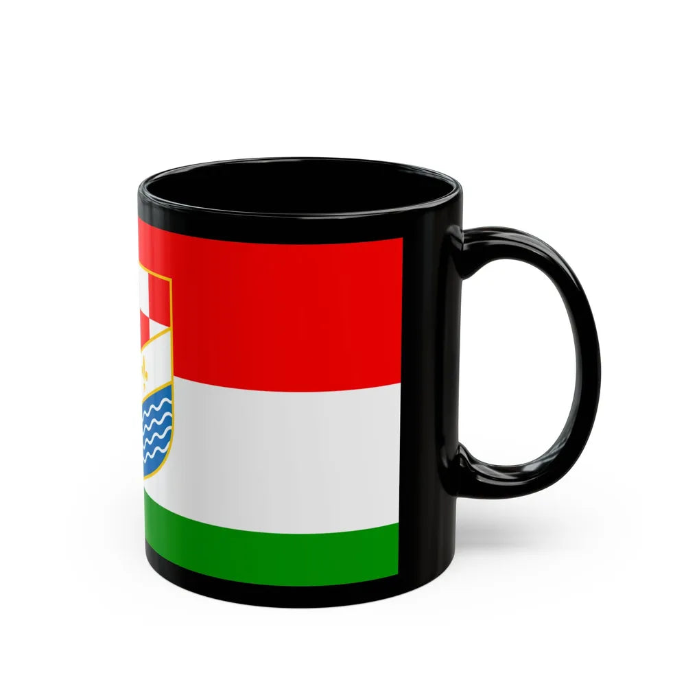 Flag of Posavina Canton Bosnia and Herzegovina - Black Coffee Mug-Go Mug Yourself