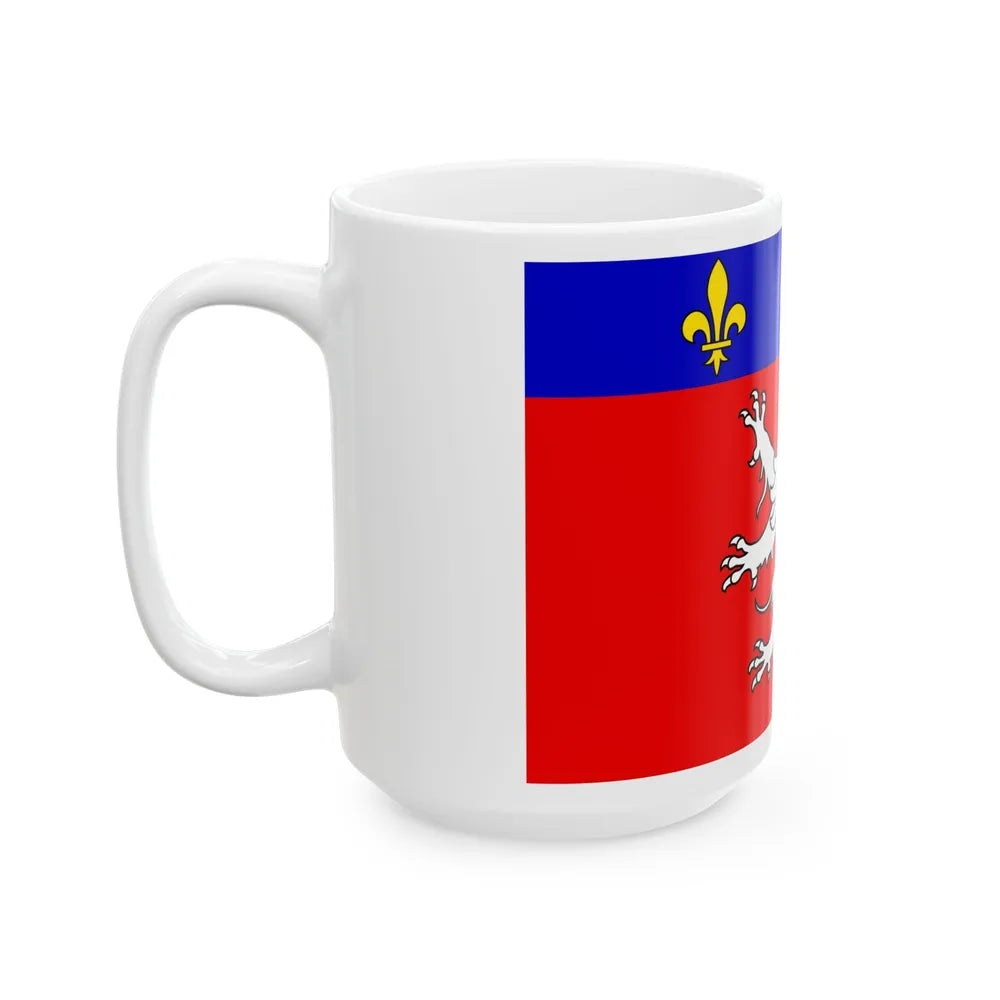 Flag of Grand Lyon France 2 - White Coffee Mug-Go Mug Yourself