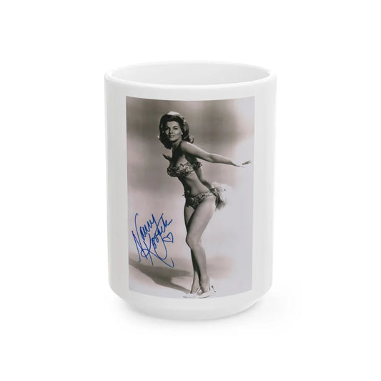 Nancy Kovack #051 (Vintage Female Icon) White Coffee Mug-15oz-Go Mug Yourself