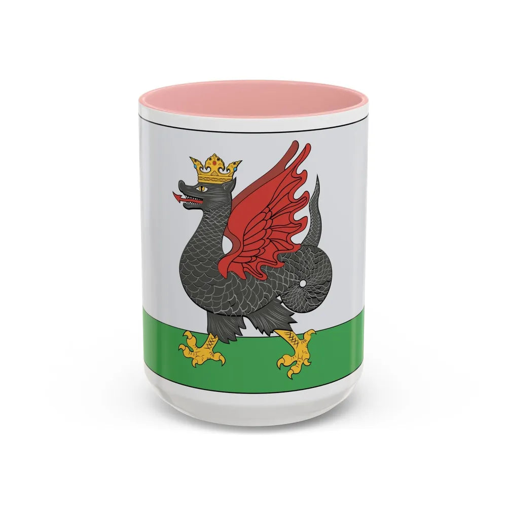 Flag of Kazan Russia - Accent Coffee Mug-15oz-Pink-Go Mug Yourself