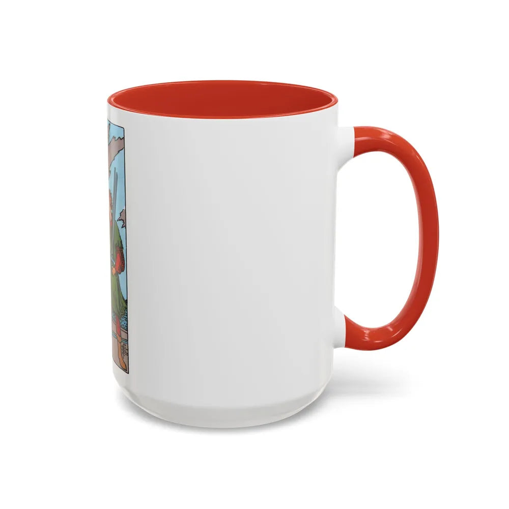 The 5 of Swords (Tarot Card) Accent Coffee Mug-Go Mug Yourself