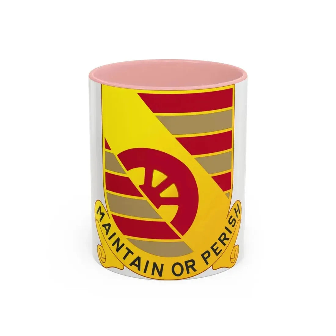 81 Maintenance Battalion (U.S. Army) Accent Coffee Mug 11oz Pink - Go Mug Yourself
