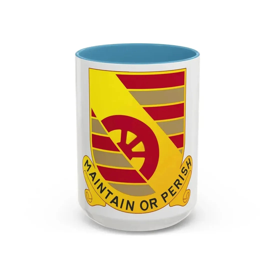 81 Maintenance Battalion (U.S. Army) Accent Coffee Mug 15oz Light Blue - Go Mug Yourself