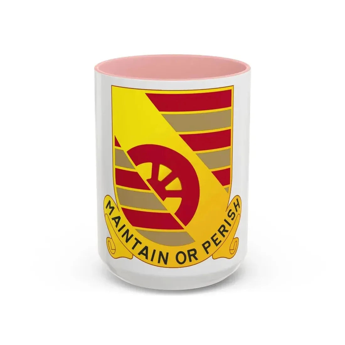 81 Maintenance Battalion (U.S. Army) Accent Coffee Mug 15oz Pink - Go Mug Yourself