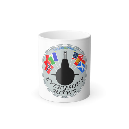 USS Springfield Everybody Rows (U.S. Navy) Color Changing Mug 11oz