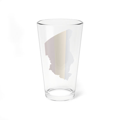 Flag map of Chad (Chad) Pint Glass 16oz