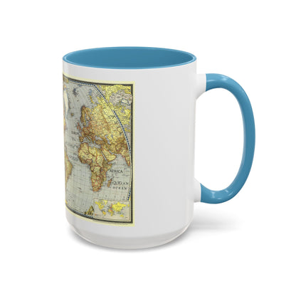 World Map (1943) (Map) Accent Coffee Mug