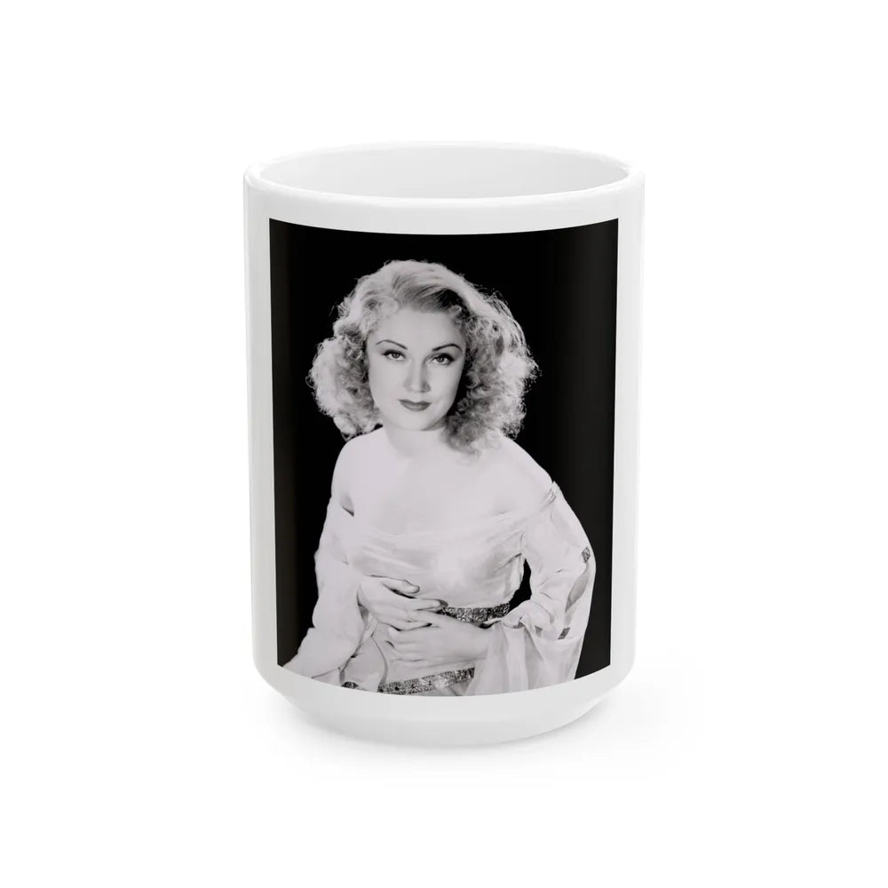 Fay Wray #15 (Vintage Female Icon) White Coffee Mug-15oz-Go Mug Yourself