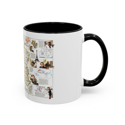 France- - Historical Evolution of a Nation (1989) (Map) Accent Coffee Mug