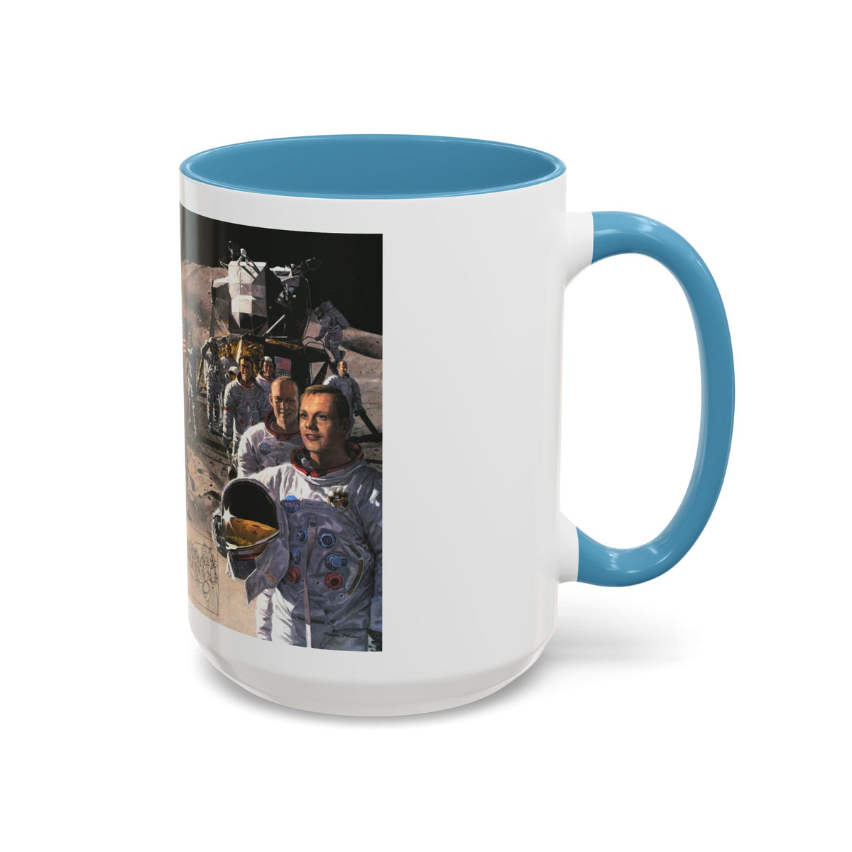Space - Teammates in Mankind's Greatest Adventure (1973) (Map) Accent Coffee Mug