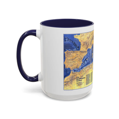 Mediterranean Seafloor (1982) (Map) Accent Coffee Mug