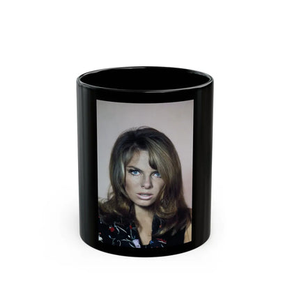 Julie Ege #256 (Vintage Female Icon) Black Coffee Mug-11oz-Go Mug Yourself