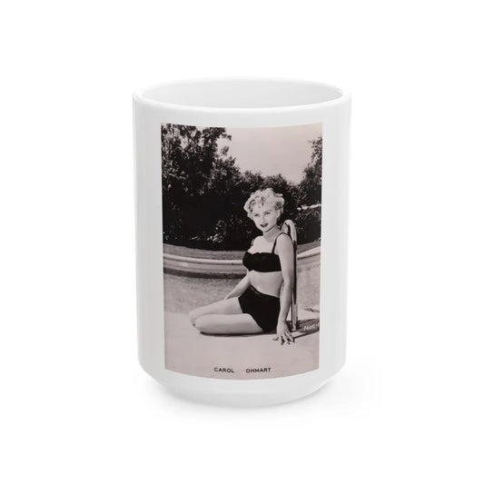 Carol Ohmart #68 (Vintage Female Icon) White Coffee Mug-15oz-Go Mug Yourself