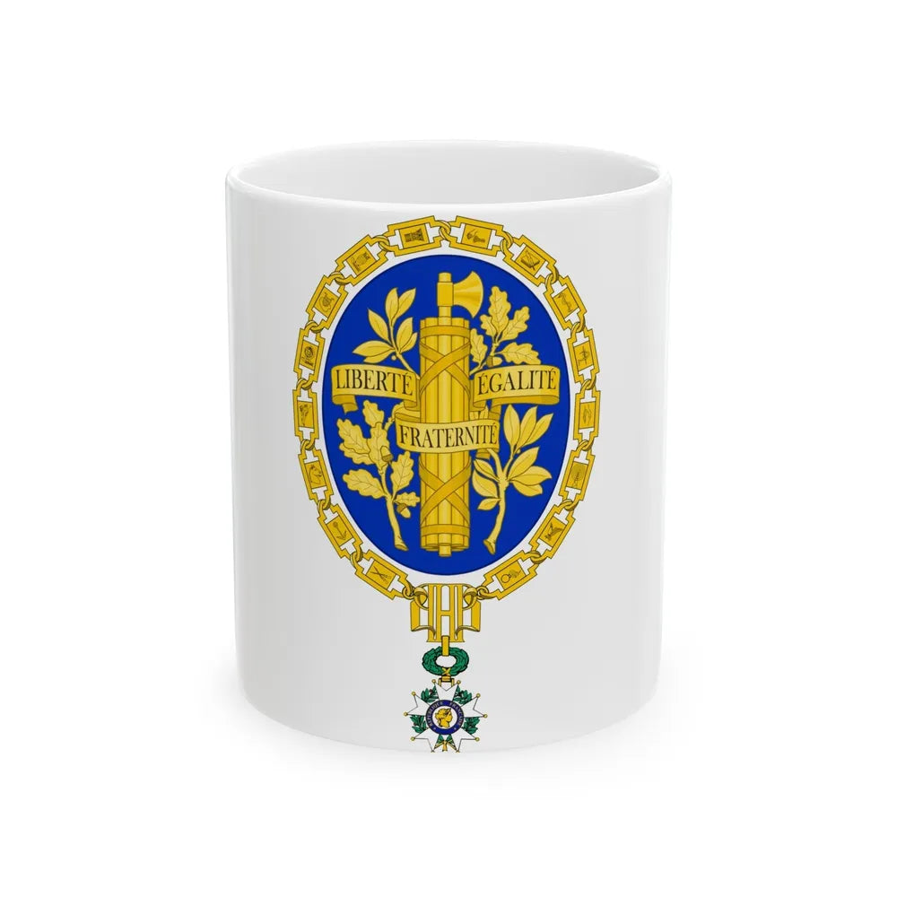 Coat of arms of the French Republic - White Coffee Mug-11oz-Go Mug Yourself