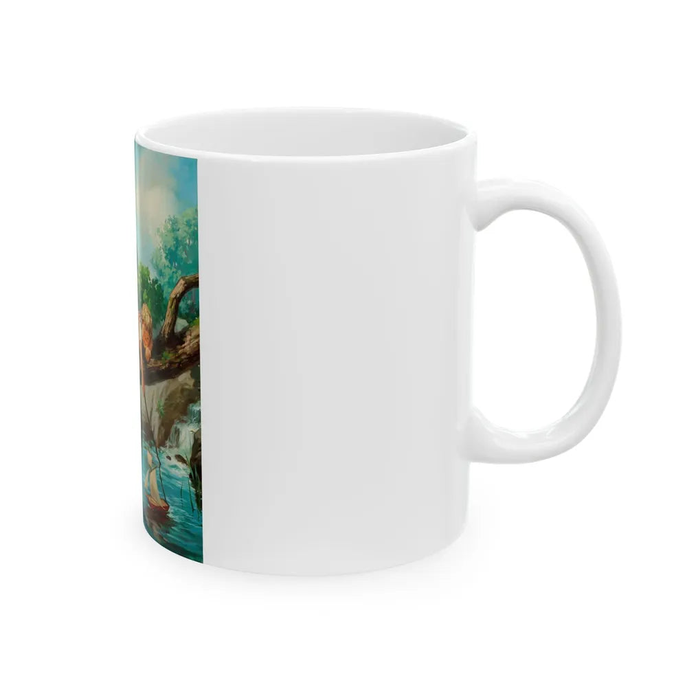 By the Seat of His Pants - White Coffee Mug-Go Mug Yourself