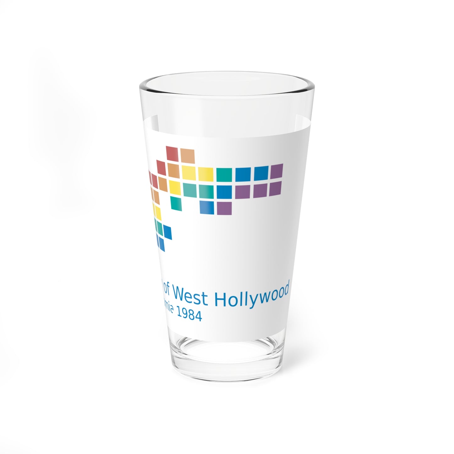 Flag of West Hollywood California (United States) Pint Glass 16oz