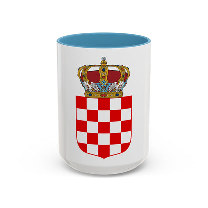 Coat of Arms of the Banate of Croatia - Accent Coffee Mug