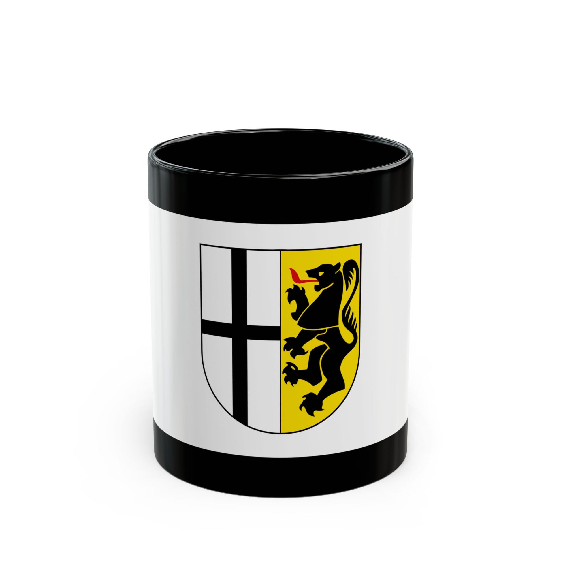 Flag of Rhein Kreises Neuss Germany - Black Coffee Mug-11oz-Go Mug Yourself