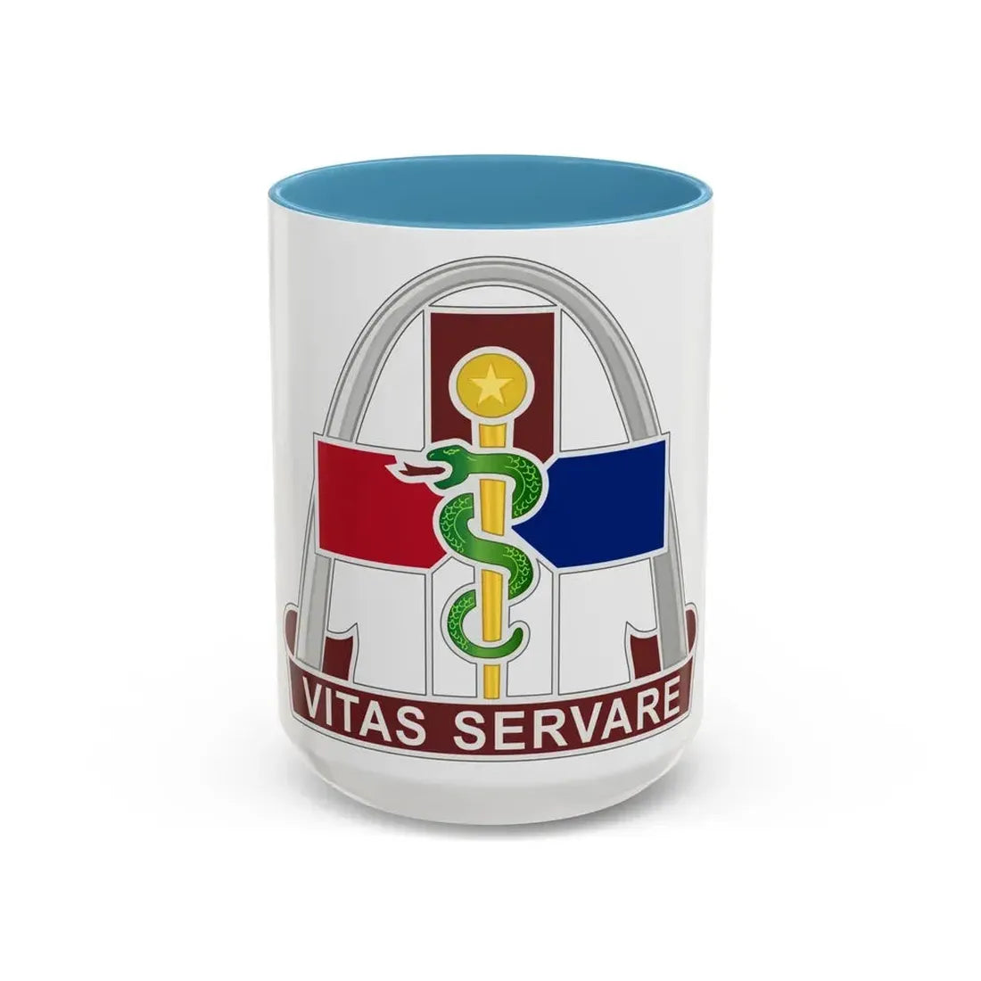 811th Hospital Center (U.S. Army) Accent Coffee Mug 15oz Light Blue - Go Mug Yourself