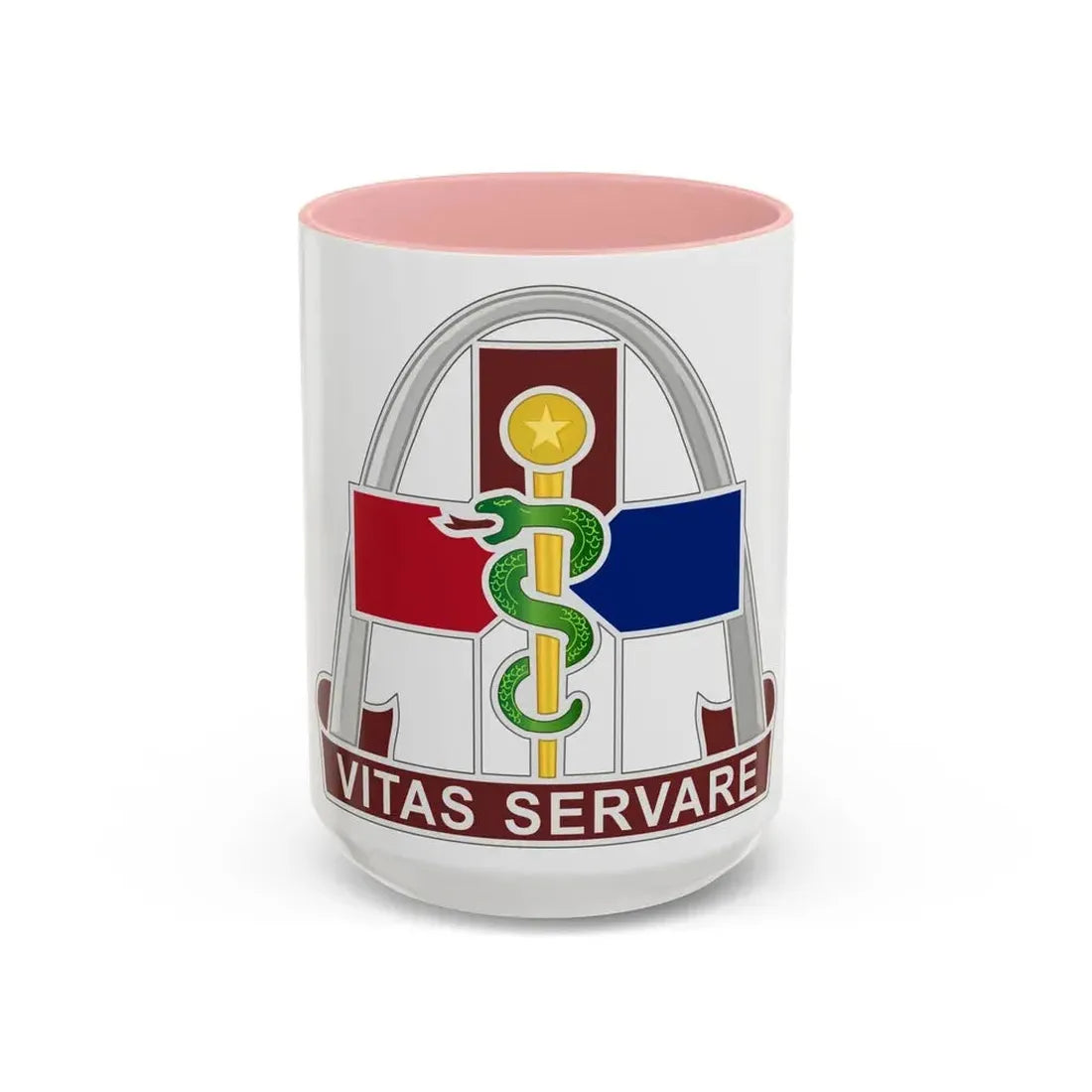 811th Hospital Center (U.S. Army) Accent Coffee Mug 15oz Pink - Go Mug Yourself