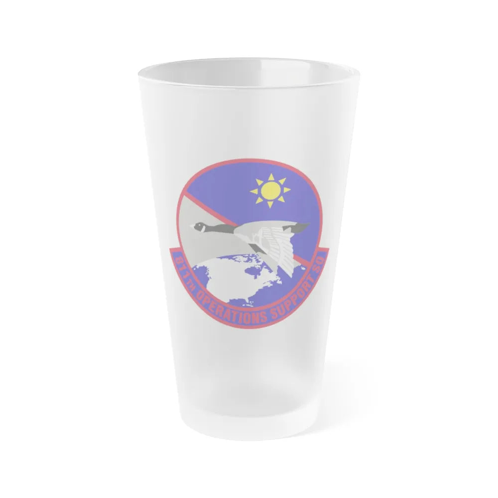 811th Operations Support Squadron (U.S. Air Force) Frosted Pint Glass 16oz-16oz-Frosted-Go Mug Yourself