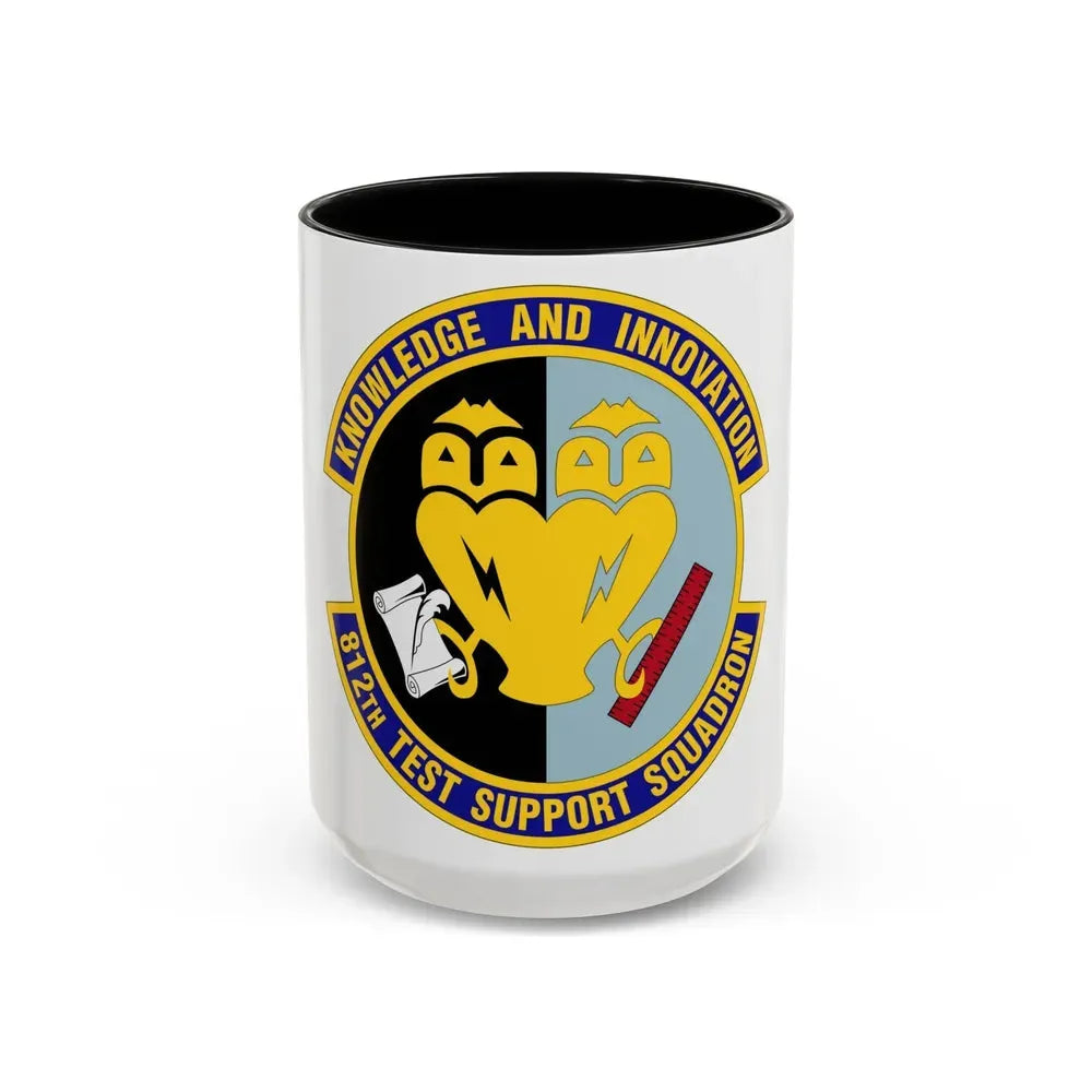 812 Test and Support Squadron AFMC (U.S. Air Force) Accent Coffee Mug 15oz Black - Go Mug Yourself