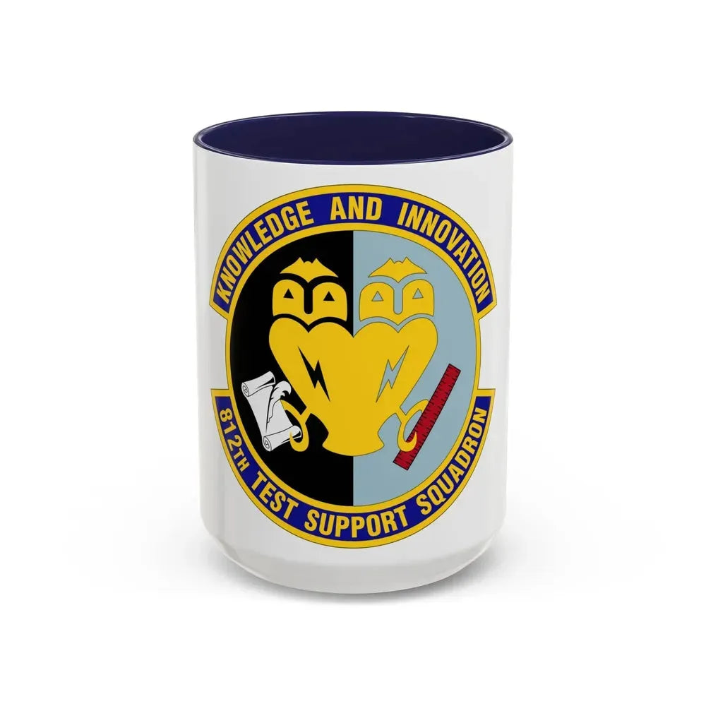 812 Test and Support Squadron AFMC (U.S. Air Force) Accent Coffee Mug 15oz Navy - Go Mug Yourself