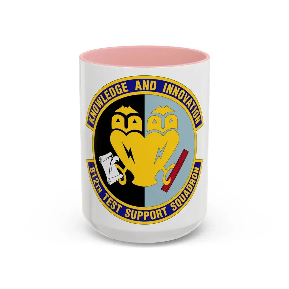 812 Test and Support Squadron AFMC (U.S. Air Force) Accent Coffee Mug 15oz Pink - Go Mug Yourself