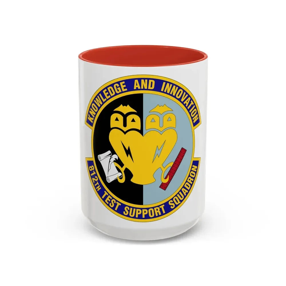 812 Test and Support Squadron AFMC (U.S. Air Force) Accent Coffee Mug 15oz Red - Go Mug Yourself