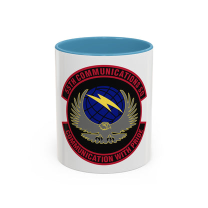 55th Communications Squadron (U.S. Air Force) Accent Coffee Mug