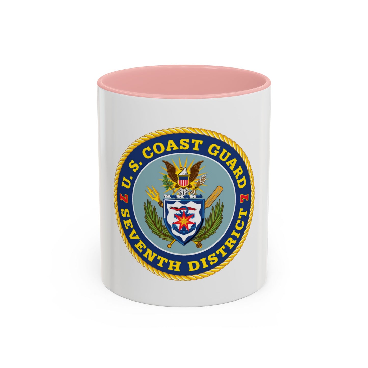 USCG Seventh District (U.S. Coast Guard) Accent Coffee Mug