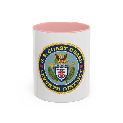USCG Seventh District (U.S. Coast Guard) Accent Coffee Mug
