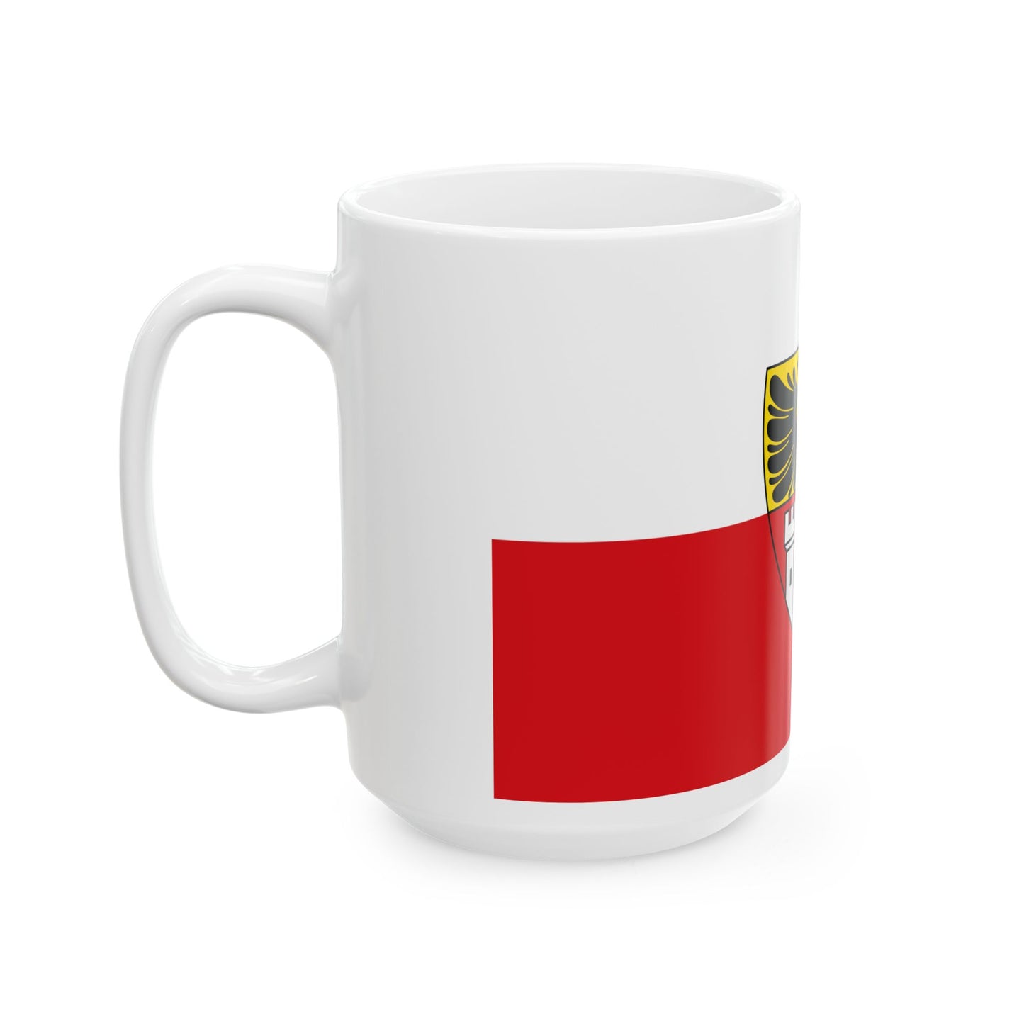 Flag of Duisburg mit Wappen Germany - White Coffee Mug-Go Mug Yourself