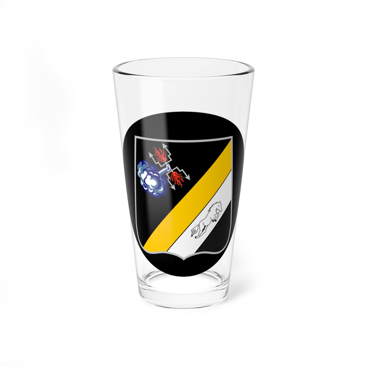 Emblem for the 4-V-GHR (Denmark) (Coat of Arms) Pint Glass 16oz