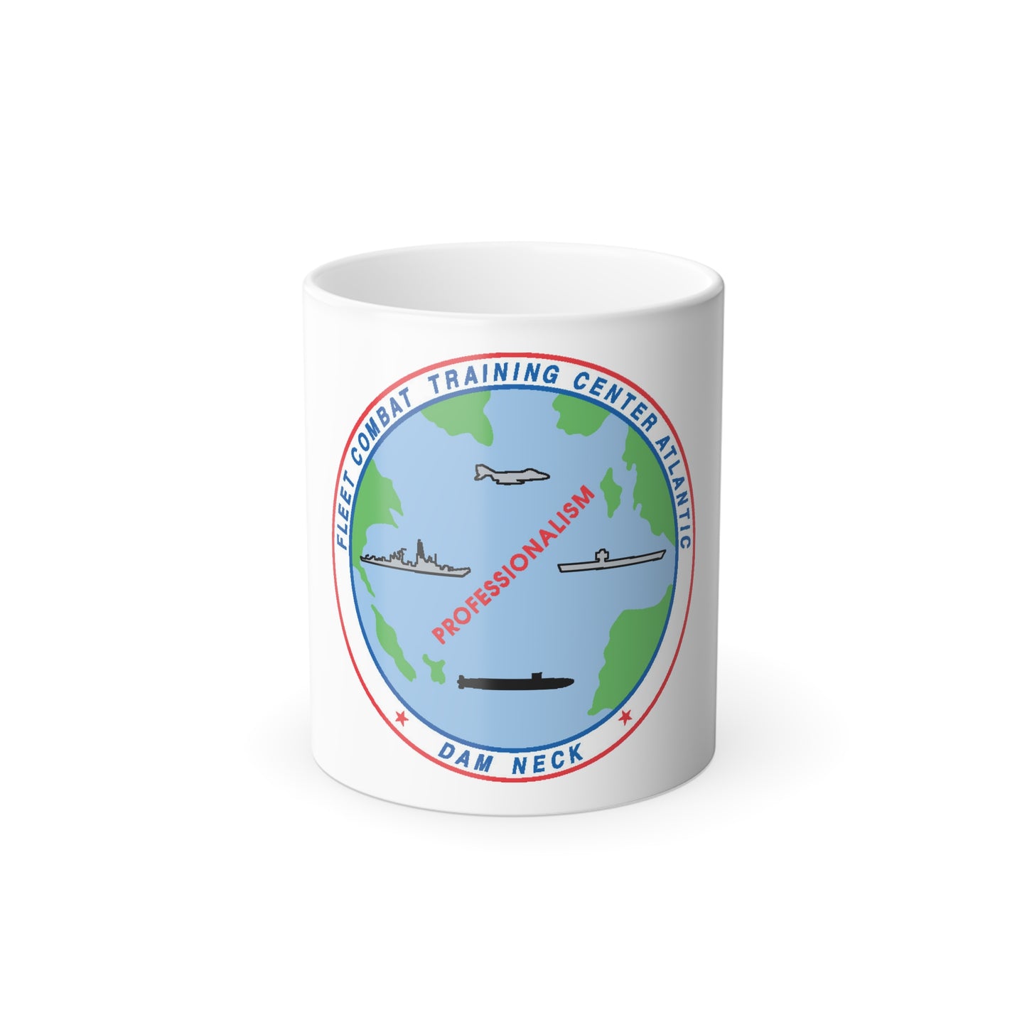 Fleet Combat Trng Ctr Atlantic Dam Neck (U.S. Navy) Color Changing Mug 11oz