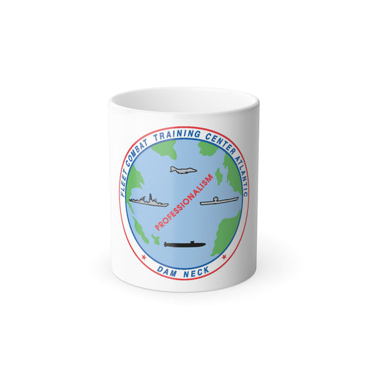 Fleet Combat Trng Ctr Atlantic Dam Neck (U.S. Navy) Color Changing Mug 11oz