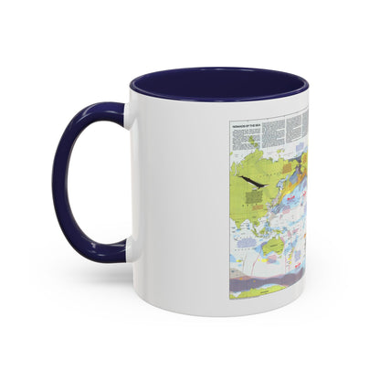 Great Whales, Migration and Range (1976) (Map) Accent Coffee Mug