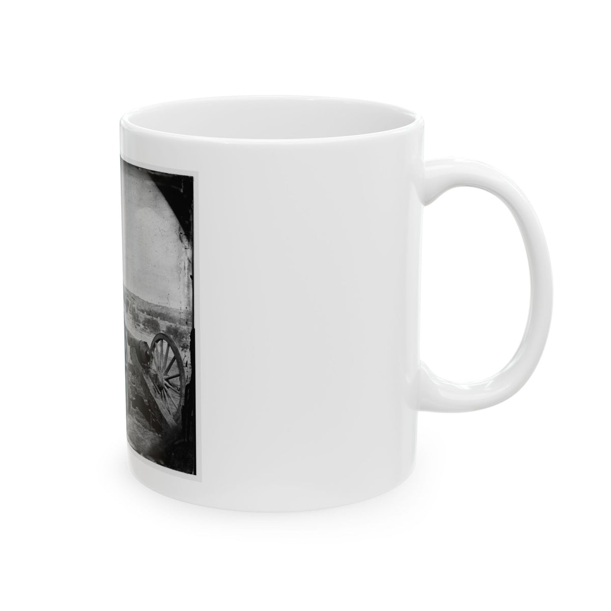 Richmond, Va. View Of City From Belle Isle; Gun In Foreground (U.S. Civil War) White Coffee Mug