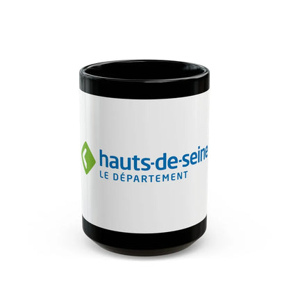 Flag of Hauts de Seine France - Black Coffee Mug-15oz-Go Mug Yourself