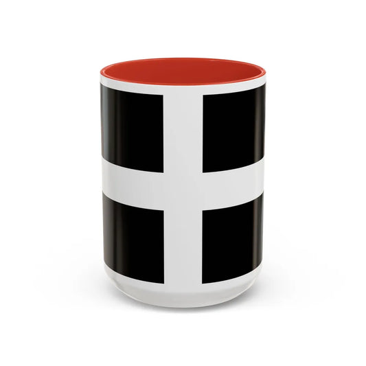 Flag of Cornwall UK - Accent Coffee Mug-15oz-Red-Go Mug Yourself