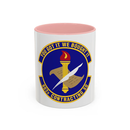 802d Contracting Squadron (U.S. Air Force) Accent Coffee Mug