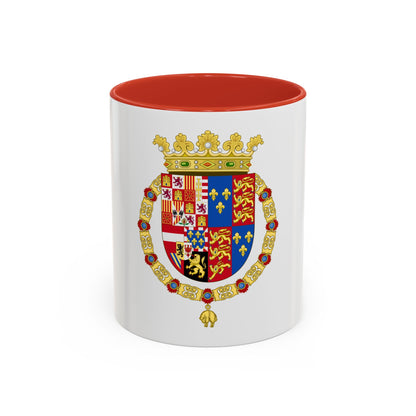 Coat of Arms of Philip II of Spain, English King Consort-Spanish Variant (1556-1558) - Accent Coffee Mug