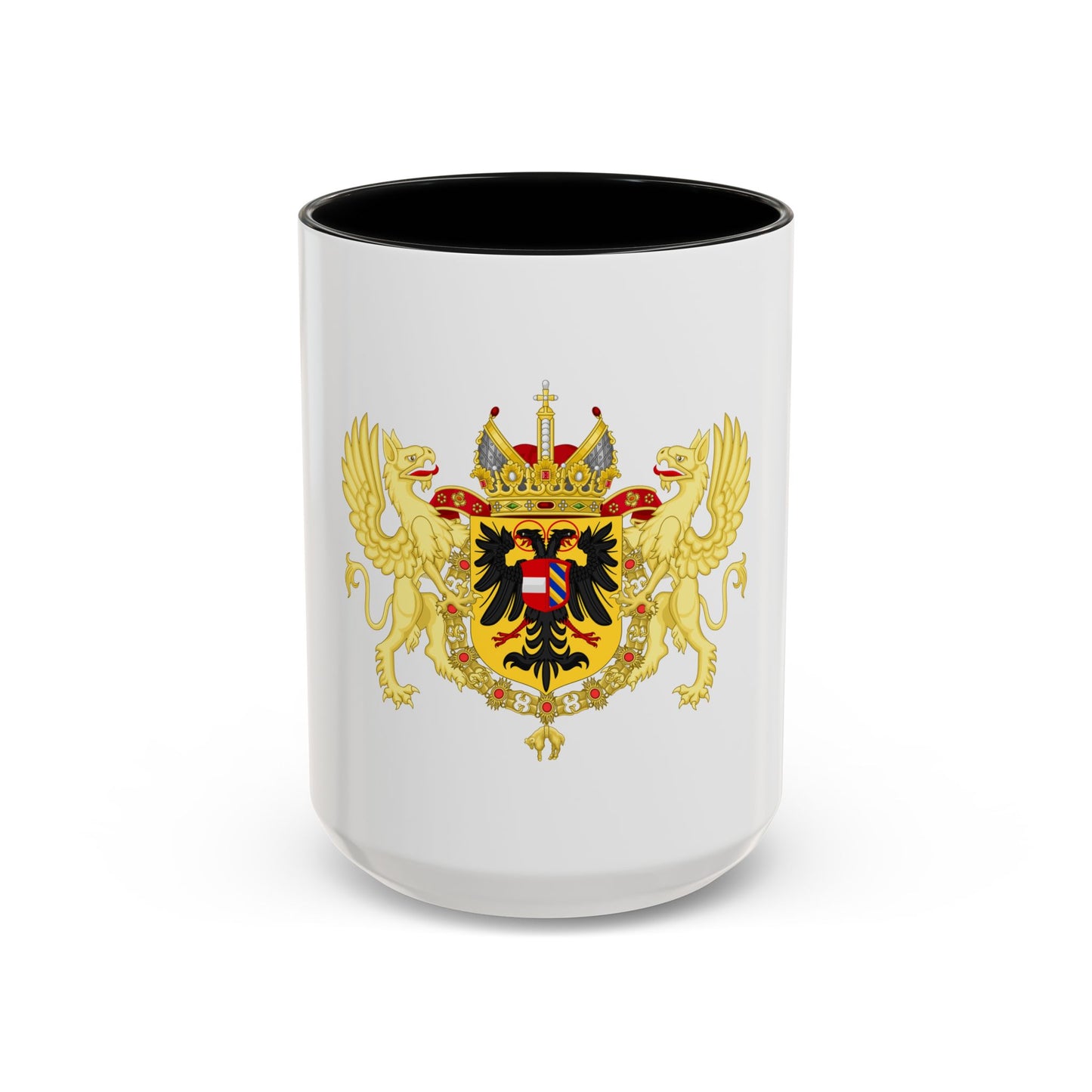 Ornamented Coat of Arms of Maximilian II, Holy Roman Emperor - Accent Coffee Mug