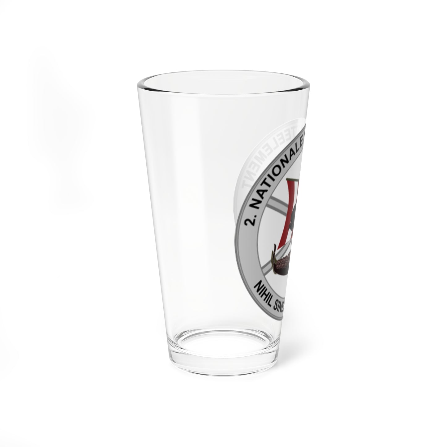 Emblem for the 2-IV-TRR (Denmark) (Coat of Arms) Pint Glass 16oz