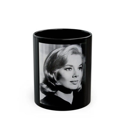 Leslie Parrish #213 (Vintage Female Icon) Black Coffee Mug-11oz-Go Mug Yourself