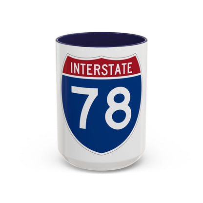 Interstate 78 (U.S. Highways) Accent Coffee Mug