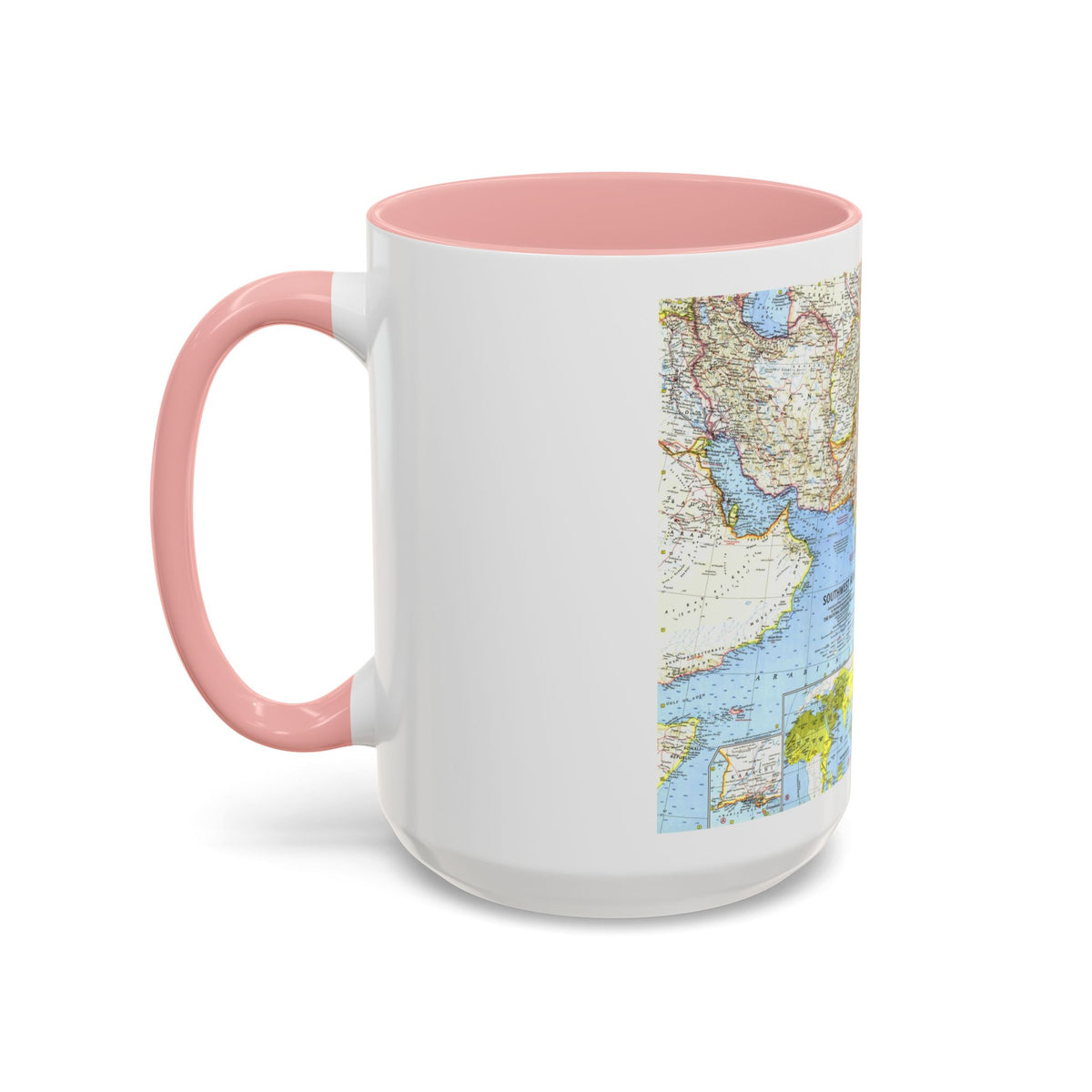 Asia - Southwest (1963) (Map) Accent Coffee Mug