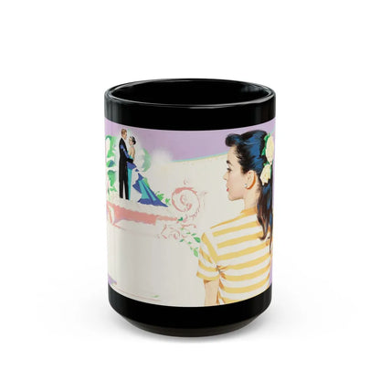 Dreaming, Magazine Illustration - Black Coffee Mug-15oz-Go Mug Yourself