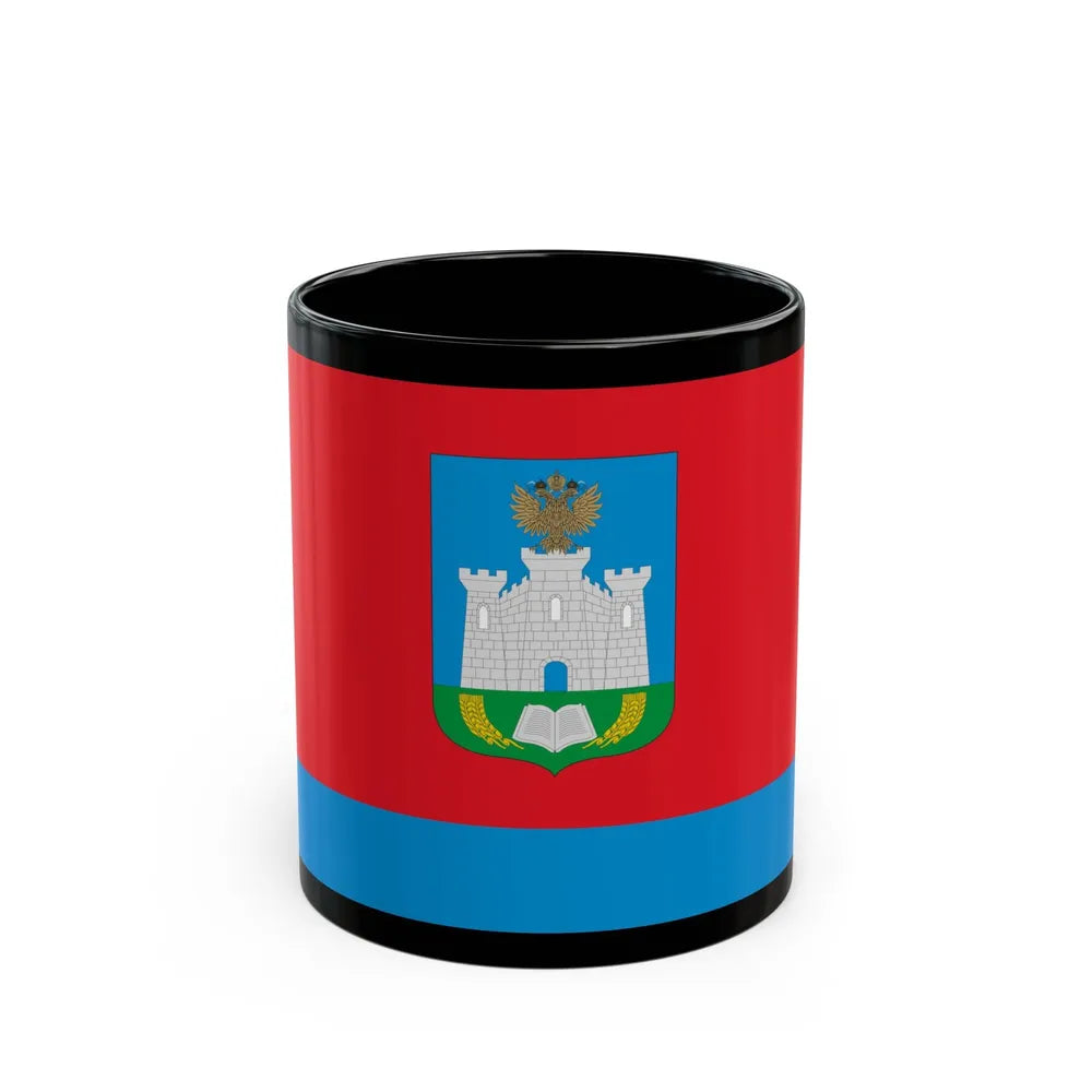 Flag of Oryol Oblast Russia - Black Coffee Mug-11oz-Go Mug Yourself